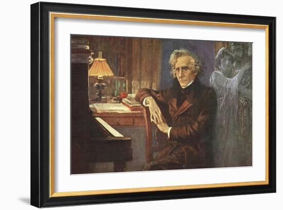 Painting of Hector Berlioz-null-Framed Giclee Print