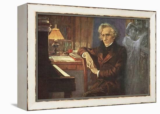 Painting of Hector Berlioz-null-Framed Premier Image Canvas