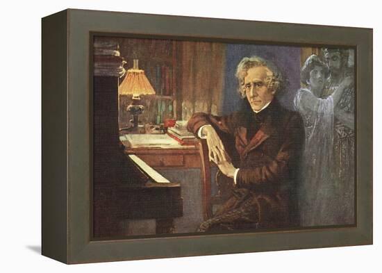 Painting of Hector Berlioz-null-Framed Premier Image Canvas