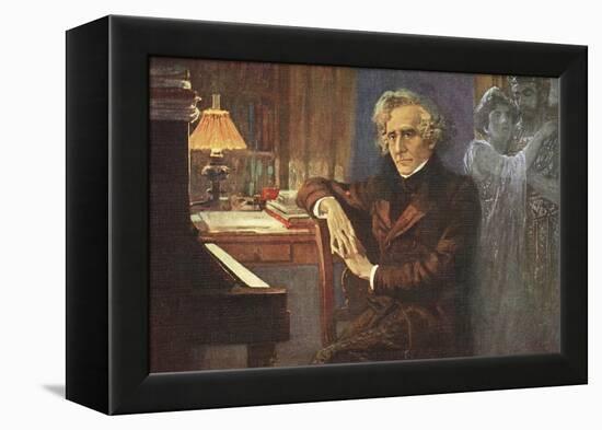 Painting of Hector Berlioz-null-Framed Premier Image Canvas