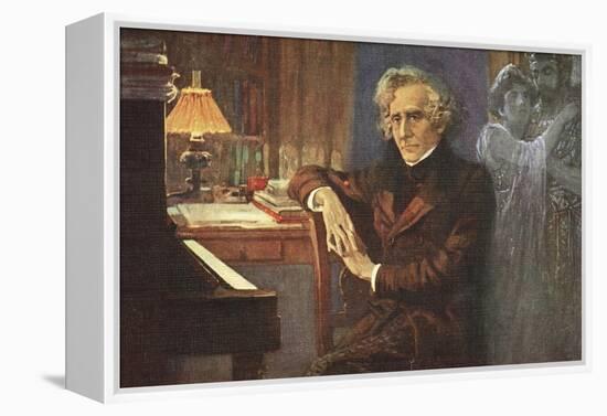 Painting of Hector Berlioz-null-Framed Premier Image Canvas
