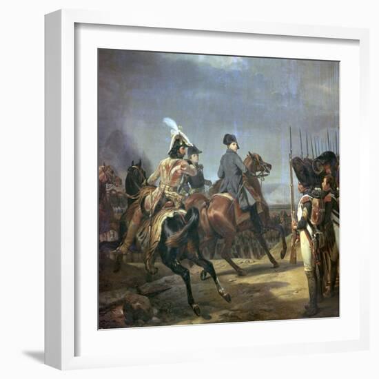 Painting of Napoleon at the Battle of Jena, 19th Century-Horace Vernet-Framed Giclee Print