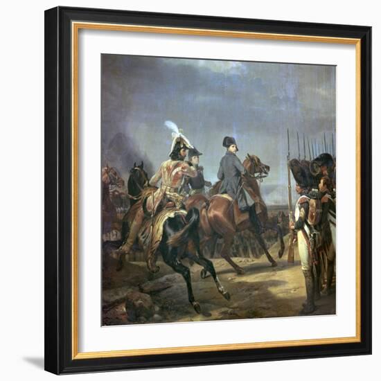 Painting of Napoleon at the Battle of Jena, 19th Century-Horace Vernet-Framed Giclee Print