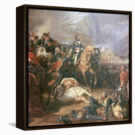 Painting of Napoleon at the Battle of Rivoli, 18th Century-Felix Henri Emmanuel Philippoteaux-Framed Premier Image Canvas