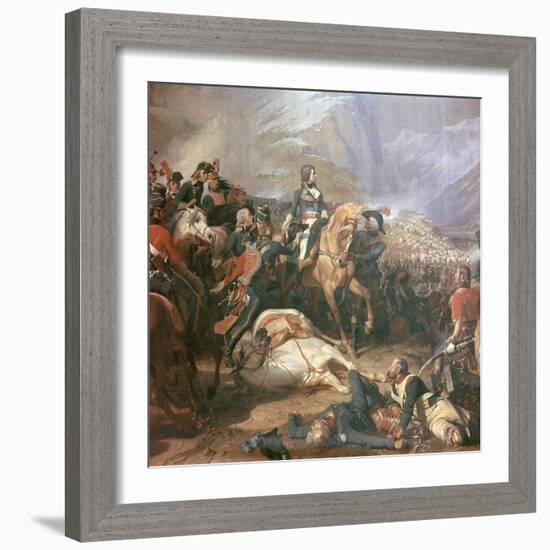 Painting of Napoleon at the Battle of Rivoli, 18th Century-Felix Henri Emmanuel Philippoteaux-Framed Giclee Print