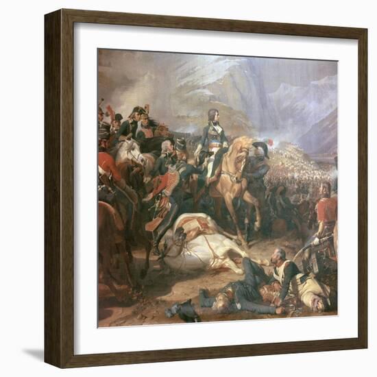 Painting of Napoleon at the Battle of Rivoli, 18th Century-Felix Henri Emmanuel Philippoteaux-Framed Giclee Print