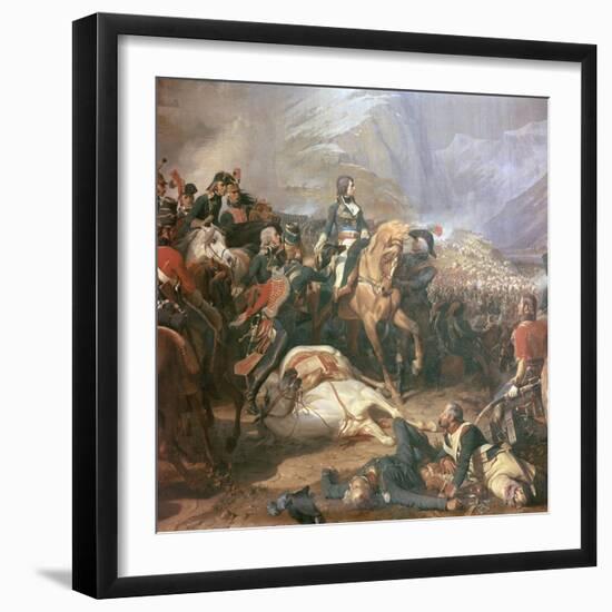 Painting of Napoleon at the Battle of Rivoli, 18th Century-Felix Henri Emmanuel Philippoteaux-Framed Giclee Print