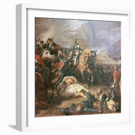 Painting of Napoleon at the Battle of Rivoli, 18th Century-Felix Henri Emmanuel Philippoteaux-Framed Giclee Print