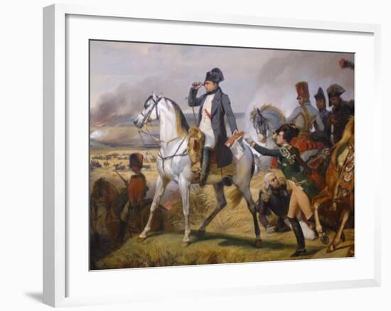 Painting of Napoleon in Hall of Battles, Versailles, France-Lisa S. Engelbrecht-Framed Photographic Print