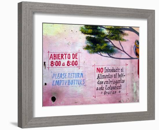 Painting of Parrot in Tree, Puerto Vallarta, Mexico-Nancy & Steve Ross-Framed Photographic Print