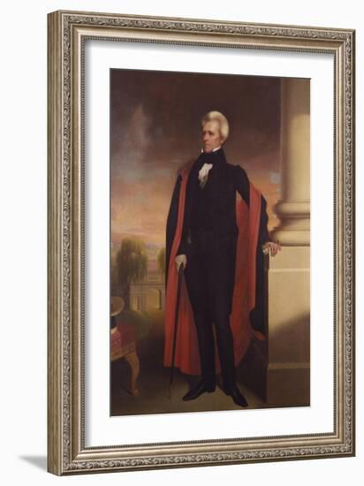 Painting of President Andrew Jackson Standing-Stocktrek Images-Framed Art Print