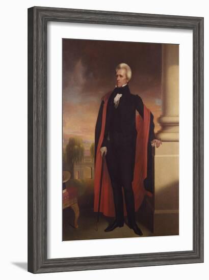 Painting of President Andrew Jackson Standing-Stocktrek Images-Framed Art Print