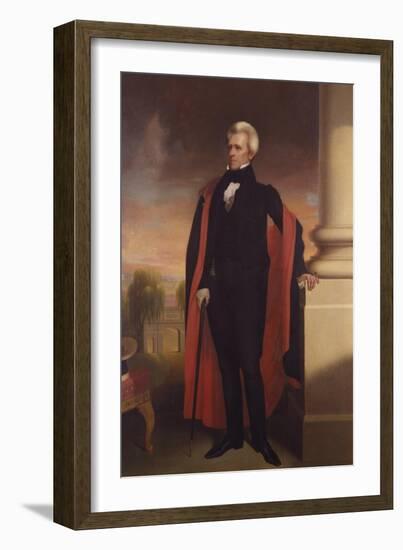 Painting of President Andrew Jackson Standing-Stocktrek Images-Framed Art Print