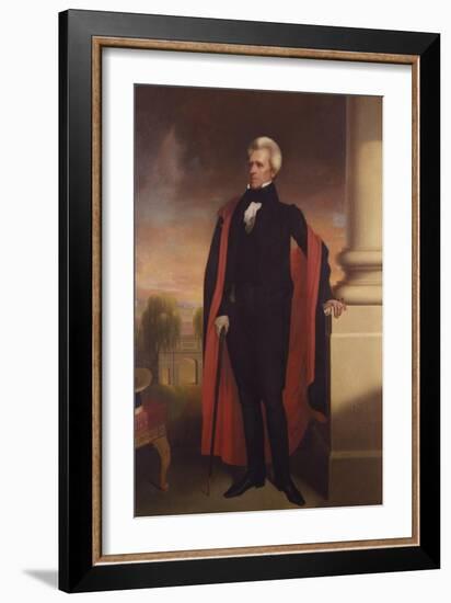 Painting of President Andrew Jackson Standing-Stocktrek Images-Framed Art Print