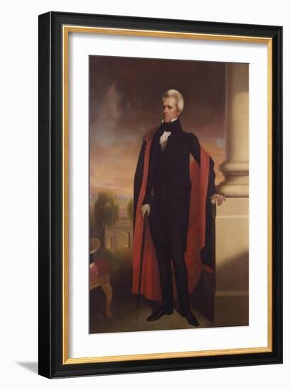 Painting of President Andrew Jackson Standing-Stocktrek Images-Framed Art Print