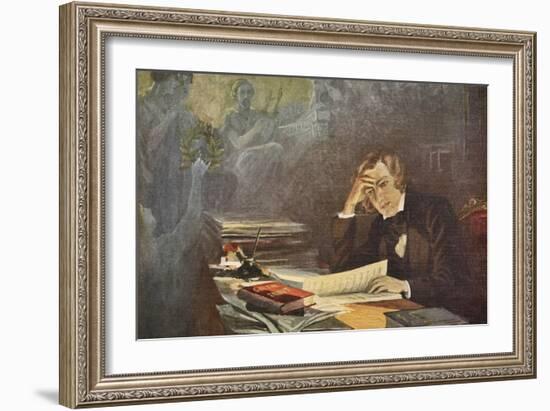 Painting of Robert Schumann-null-Framed Giclee Print