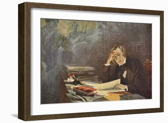 Painting of Robert Schumann-null-Framed Giclee Print