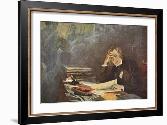 Painting of Robert Schumann-null-Framed Giclee Print