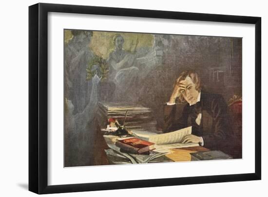 Painting of Robert Schumann-null-Framed Giclee Print