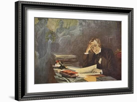 Painting of Robert Schumann-null-Framed Giclee Print