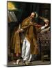 Painting of Saint Augustine of Hippo in his studio.-Vernon Lewis Gallery-Mounted Art Print