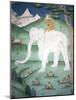 Painting of the Four Harmonious Friends in Buddhism, Elephant, Monkey, Rabbit and Partridge, Inside-Lee Frost-Mounted Photographic Print