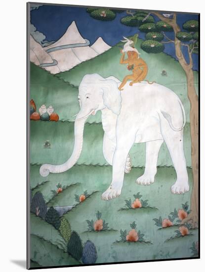 Painting of the Four Harmonious Friends in Buddhism, Elephant, Monkey, Rabbit and Partridge, Inside-Lee Frost-Mounted Photographic Print