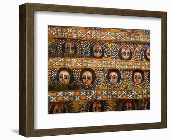 Painting of the Winged Heads of 80 Ethiopian Cherubs, Debre Berhan Selassie Church, Ethiopia-Gavin Hellier-Framed Photographic Print