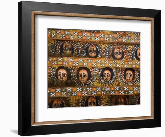 Painting of the Winged Heads of 80 Ethiopian Cherubs, Debre Berhan Selassie Church, Ethiopia-Gavin Hellier-Framed Photographic Print