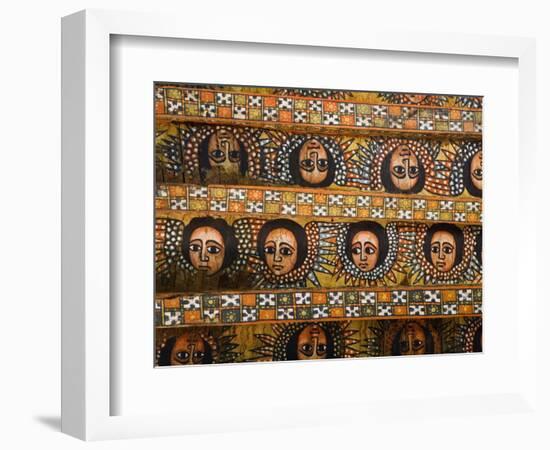 Painting of the Winged Heads of 80 Ethiopian Cherubs, Debre Berhan Selassie Church, Ethiopia-Gavin Hellier-Framed Photographic Print