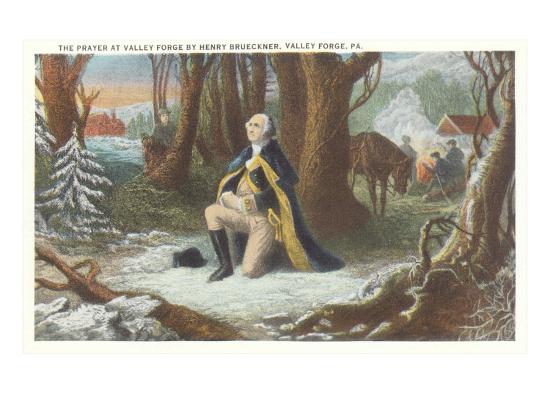 Painting Of Washington At Valley Forge Art Print Art Com