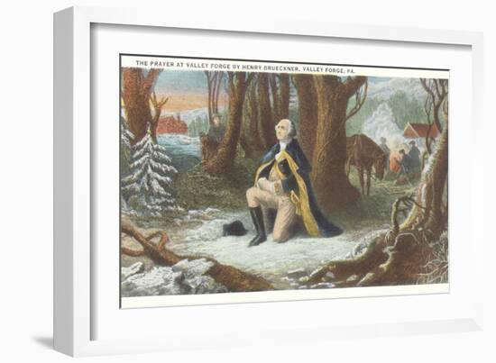 Painting of Washington at Valley Forge-null-Framed Premium Giclee Print