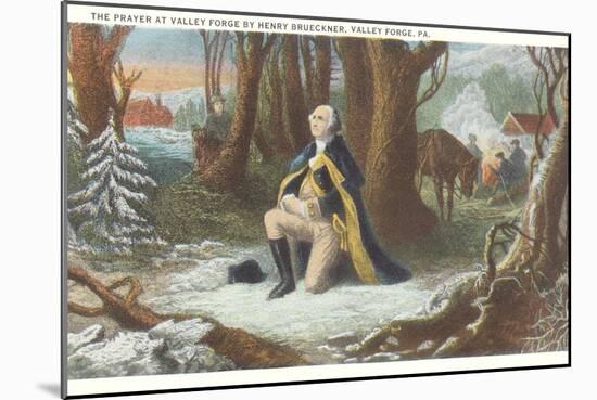 Painting of Washington at Valley Forge-null-Mounted Art Print