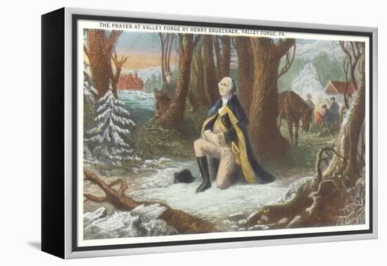 Painting of Washington at Valley Forge-null-Framed Stretched Canvas