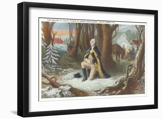 Painting of Washington at Valley Forge-null-Framed Art Print