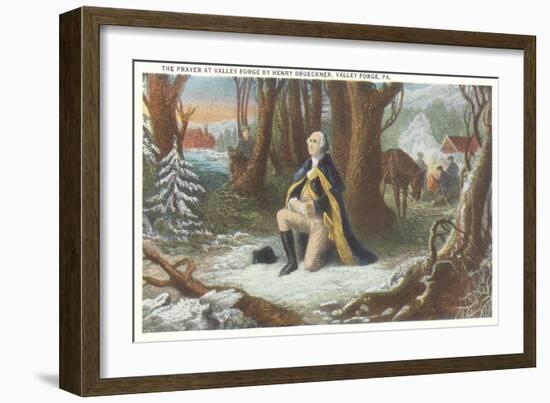 Painting of Washington at Valley Forge-null-Framed Premium Giclee Print