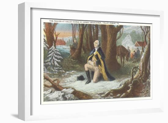 Painting of Washington at Valley Forge-null-Framed Premium Giclee Print