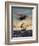 Painting og a Plane Flying near a Ship-null-Framed Art Print