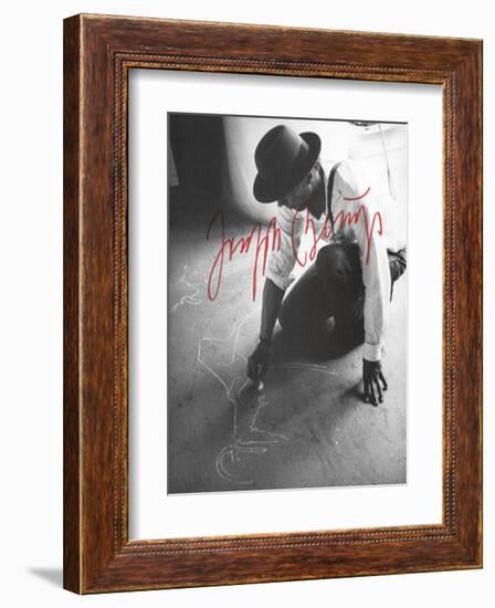 Painting on the Floor Action, Herzogstrasse 79, c.1982-Joseph Beuys-Framed Art Print