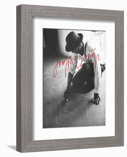 Painting on the Floor Action, Herzogstrasse 79, c.1982-Joseph Beuys-Framed Art Print