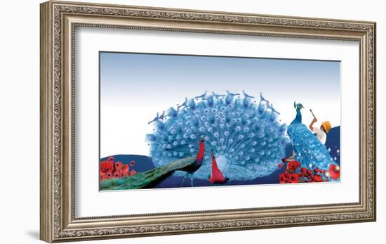 Painting Peacocks-Nancy Tillman-Framed Art Print