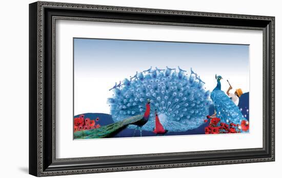 Painting Peacocks-Nancy Tillman-Framed Art Print