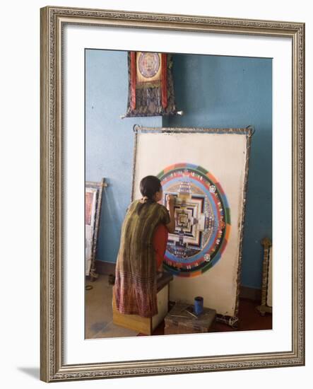 Painting School, Boudhanath (Bodhnath) Stupa, Kathmandu, Nepal-Ethel Davies-Framed Photographic Print