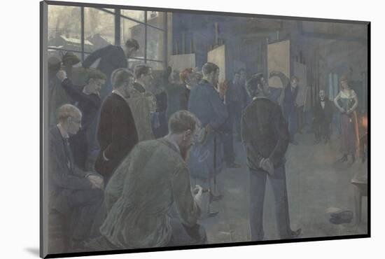 Painting School-Hans Baluschek-Mounted Premium Giclee Print