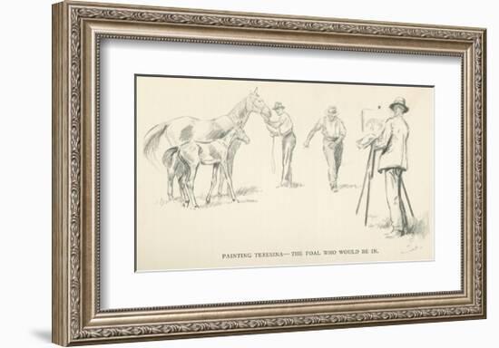 Painting Teresma - The Foal who would be in-Lionel Edwards-Framed Premium Giclee Print