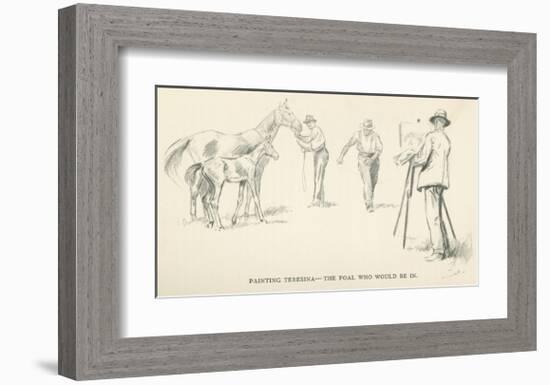 Painting Teresma - The Foal who would be in-Lionel Edwards-Framed Premium Giclee Print