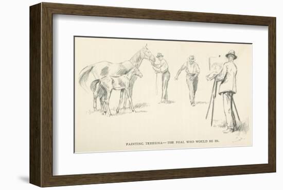 Painting Teresma - The Foal who would be in-Lionel Edwards-Framed Premium Giclee Print