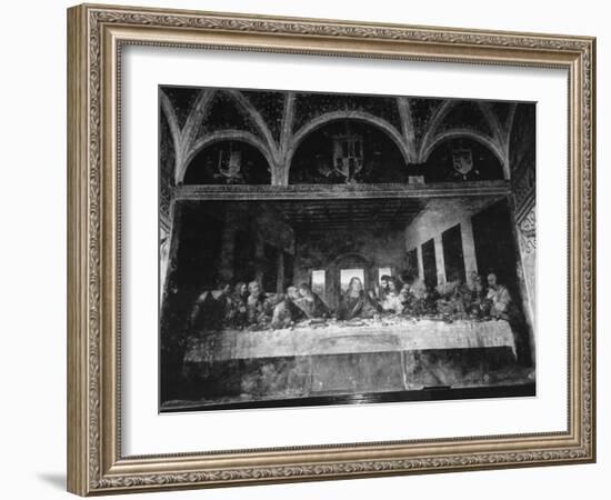 Painting "The Last Supper" by Artist Leonardo Da Vinci-Carl Mydans-Framed Photographic Print