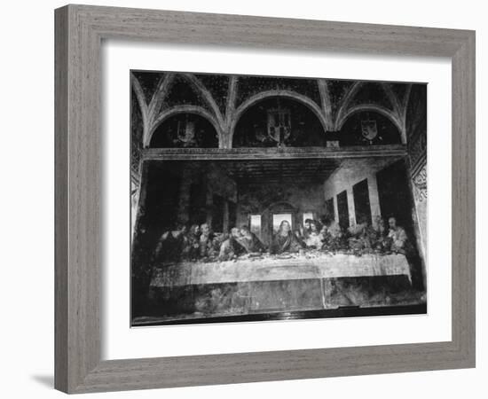 Painting "The Last Supper" by Artist Leonardo Da Vinci-Carl Mydans-Framed Photographic Print