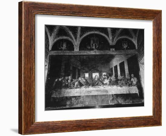 Painting "The Last Supper" by Artist Leonardo Da Vinci-Carl Mydans-Framed Photographic Print